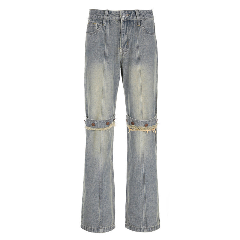Vintage Baggy Wide-Leg Jeans – Washed Streetwear Denim