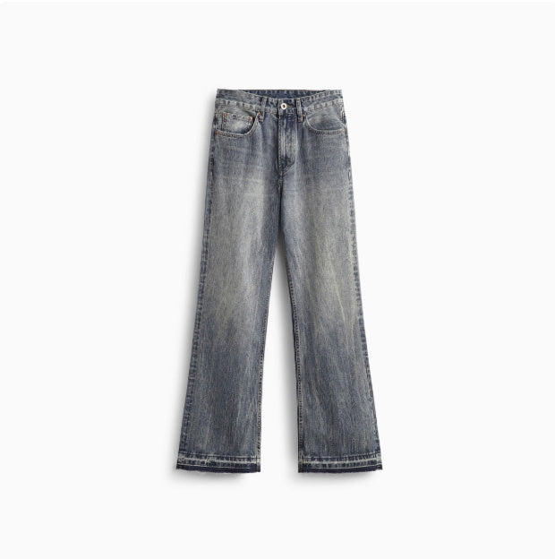 Loose Straight-Leg Flared Jeans – Vintage Streetwear Fit