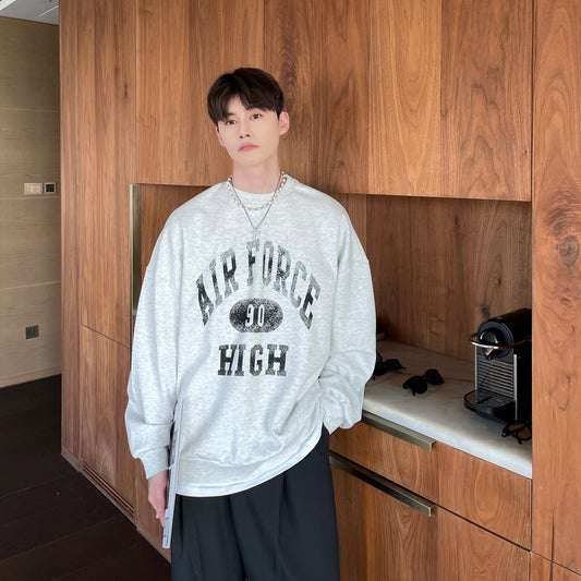 Vintage Oversized Graphic Sweatshirt – Air Force High Print