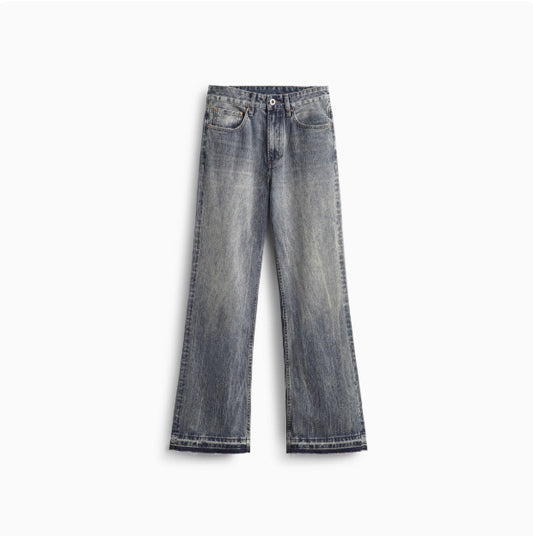 Loose Straight-Leg Flared Jeans – Vintage Streetwear Fit